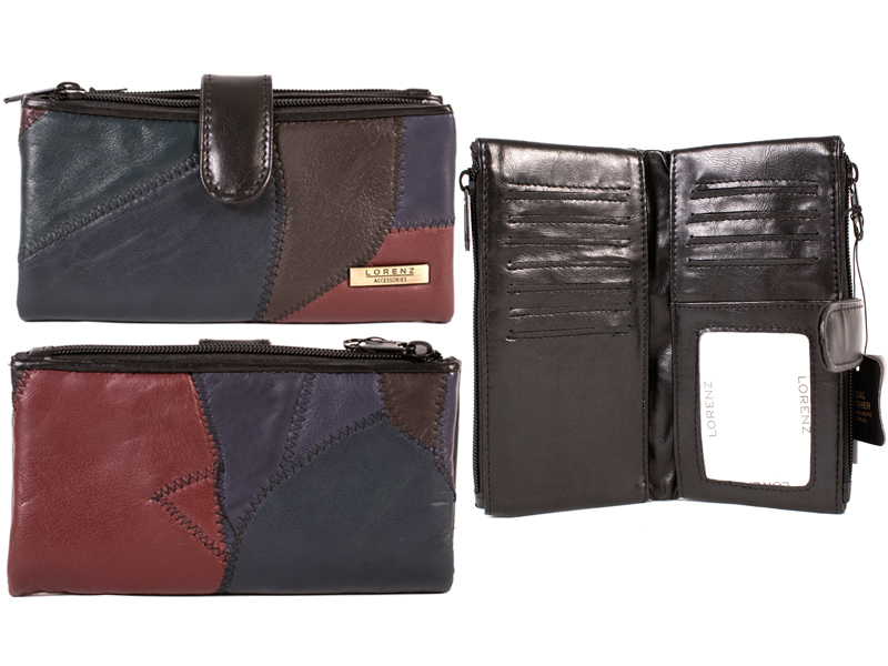 (image for) 4649 Soft Twin Zip Econ. Open Out Patch Purse MULTI